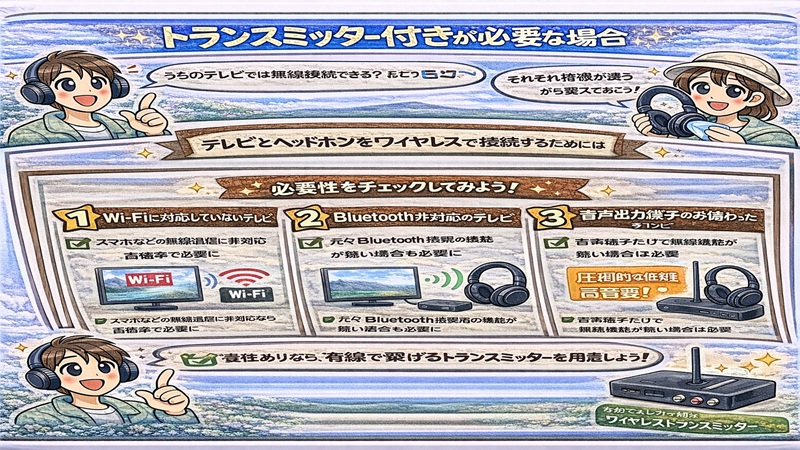 トランスミッター付きが必要な場合