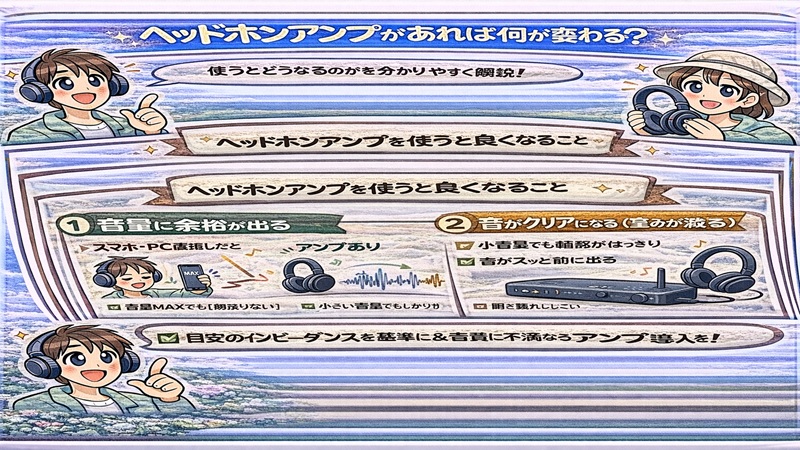 ヘッドホンアンプがあれば何が変わる？