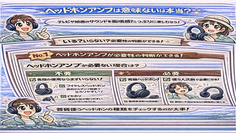 ヘッドホンアンプは意味ないは本当？不要と必要の分かれ目を解説