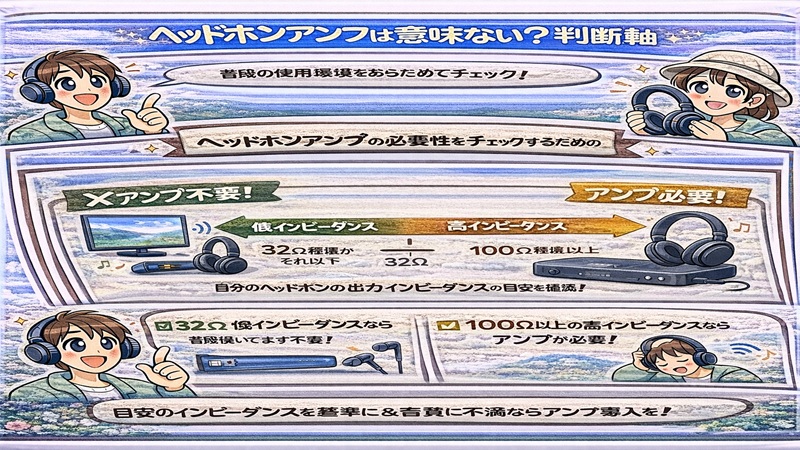 ヘッドホンアンプは意味ない？判断軸