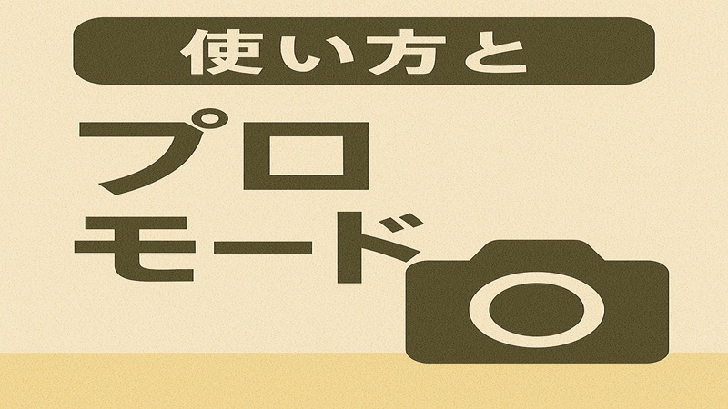 使い方とプロモード