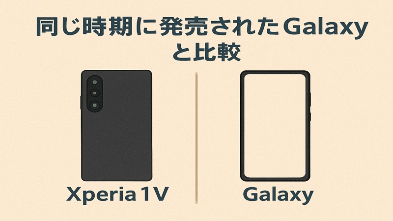 同じ時期に発売されたGalaxyと比較