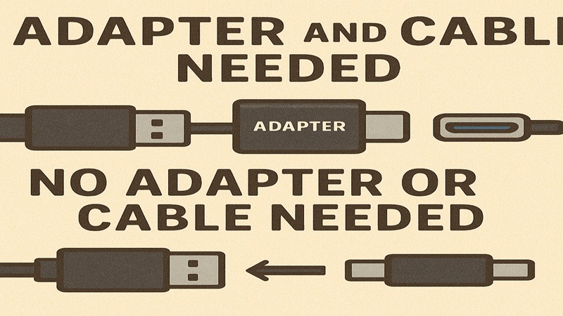 変換アダプタとケーブルが必要な場合といらない場合