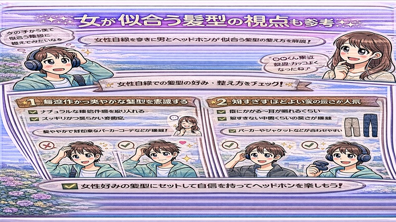 女が似合う髪型の視点も参考