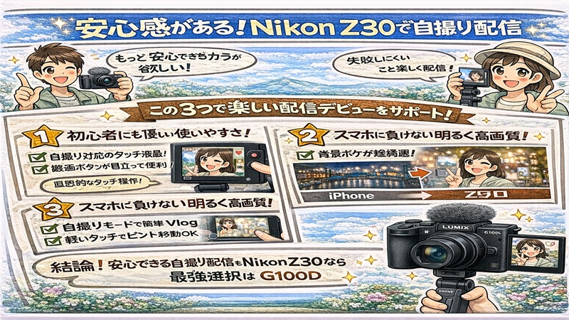 安心感がある！Nikon Z30で自撮り配信
