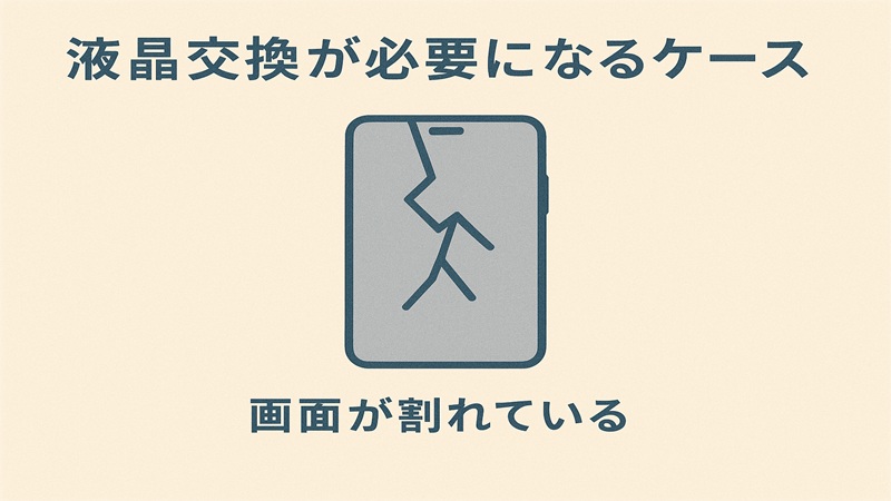 液晶交換が必要になるケース