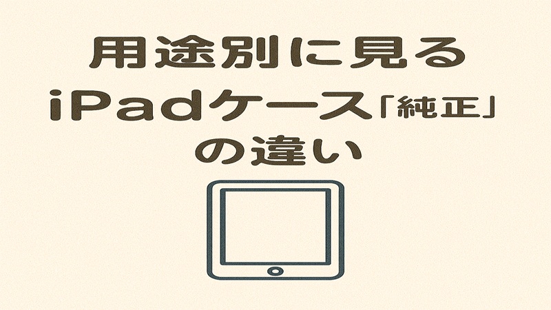 用途別に見るiPadケース（純正）の違い