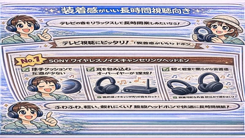 装着感がいい長時間視聴向き