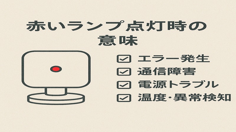 赤いランプ点灯時の意味