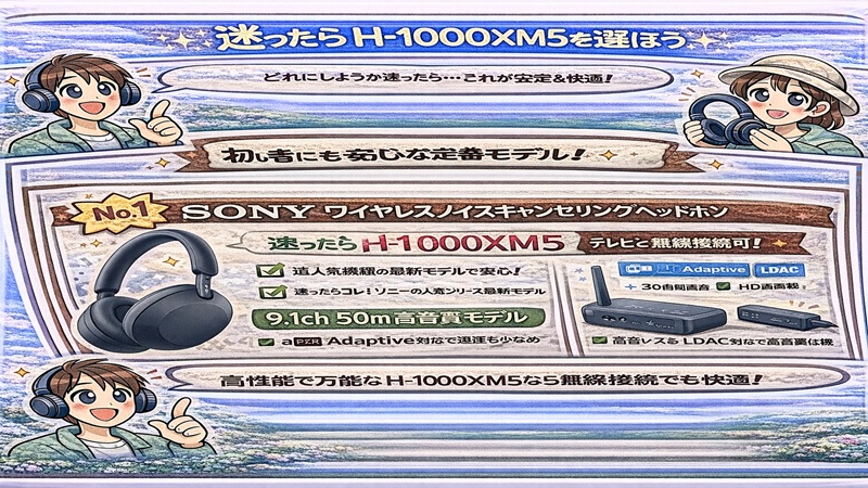迷ったらH-1000XM5を選ぶ