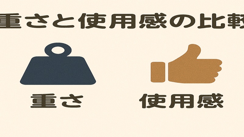 重さと使用感の比較