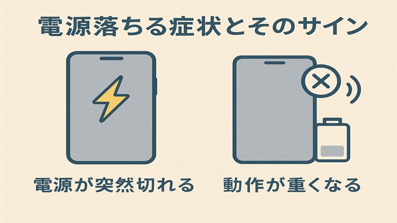 電源落ちる症状とそのサイン