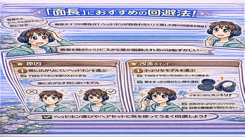 面長におすすめの回避法