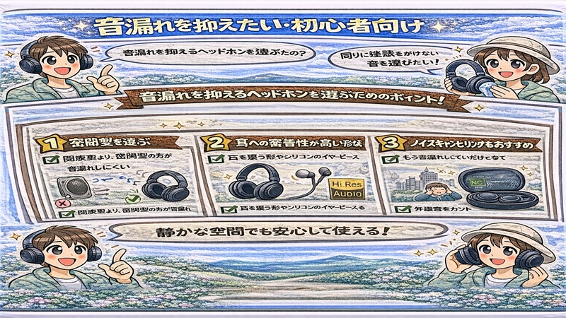 音漏れを抑えたい・初心者向け