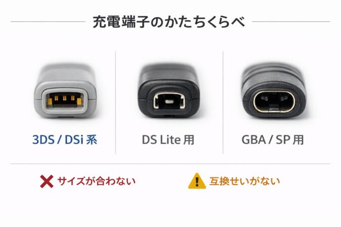 3DSの充電器の代用を最適解。100均活用をテクサポ経験者が解説 
