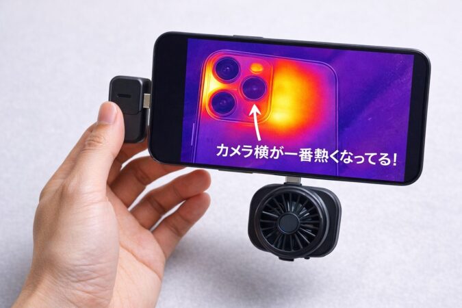 カメラ周辺の熱画像