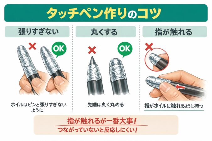 タッチペン作りのコツ