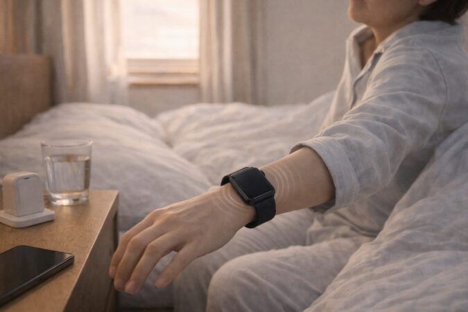 振動のみで起きるために二段アラームと朝の動作を組み合わせた実戦イメージ