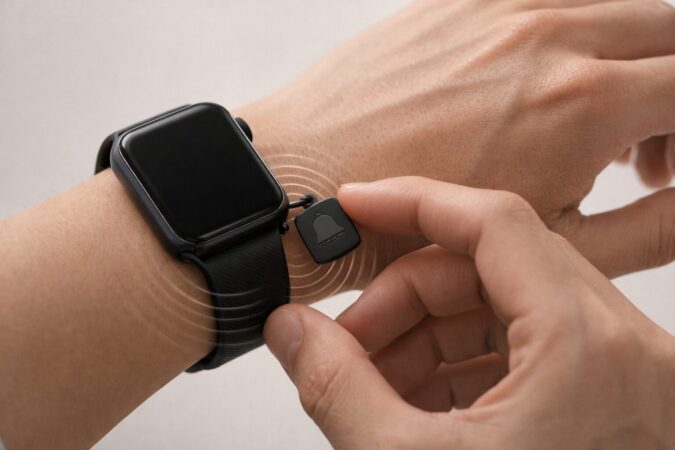 サイレントと触覚を有効にして振動のみ運用に整えるイメージ