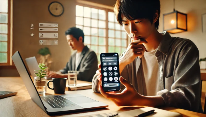 スマホとPCの機能差を示すイメージ（スマホ版Chromeで拡張機能が使えない理由を直感的に表現）