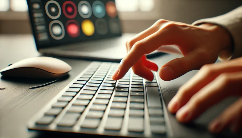 Ctrlキーを短時間だけ押して在席維持の挙動をテストする手元の写真