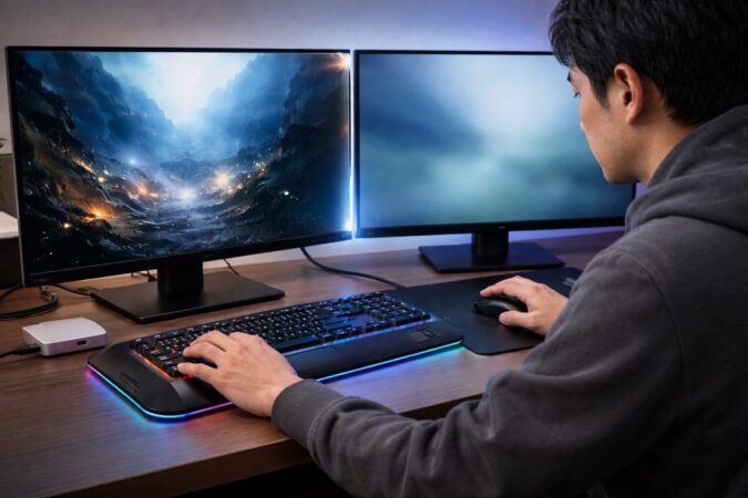 フルスクリーンのカーソルロックでゲーム中だけマウスが隣の画面へ出られない状況