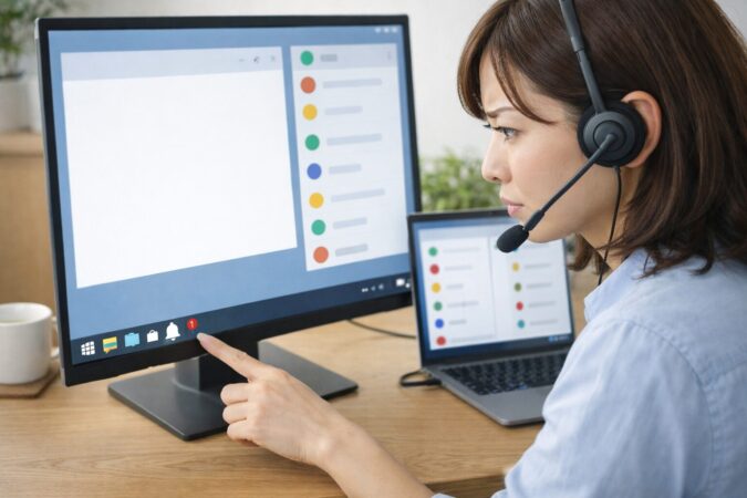 パソコンでTeams通知が出ないときにアクティビティ履歴とOS通知を確認する様子