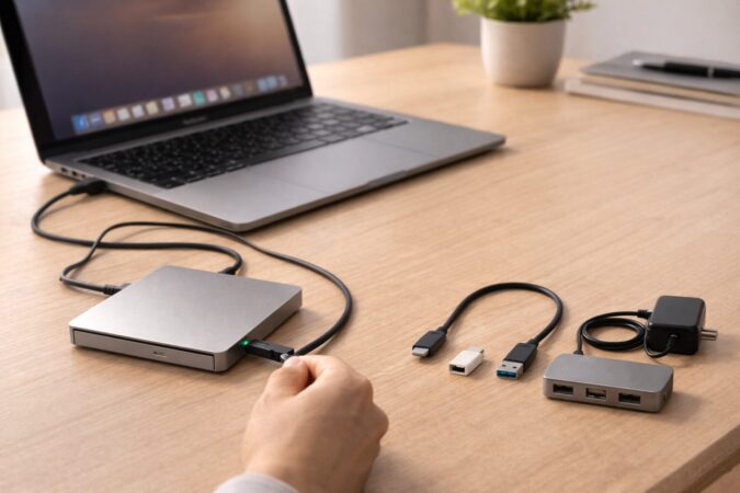 ハブ経由や長いケーブルで不安定になりCD取り込みに失敗しやすい接続例と改善候補