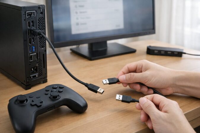 充電専用ケーブルを避けてデータ対応USBケーブルでPC直結する有線チェックのイメージ