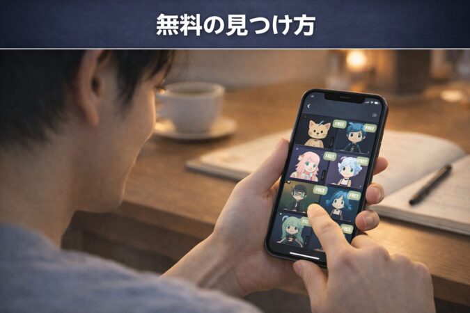 iOS対応ワールドをフィルターで絞り込み、スマホ互換アイコン付きカードから探す操作イメージ