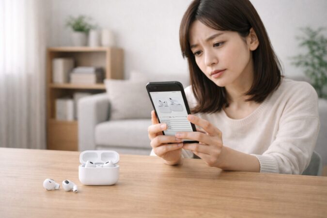 AirPods Pro購入時に保証の有無を確認するイメージ