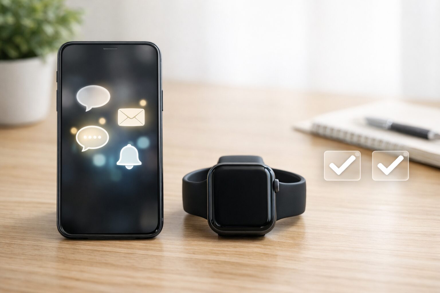 Apple Watchの通知トラブルを通知設定・集中モード・接続・アップデートの観点で確認するイメージ