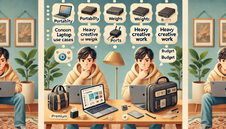 用途や予算や持ち運び条件を整理してノートPC購入を検討する日本人ユーザー