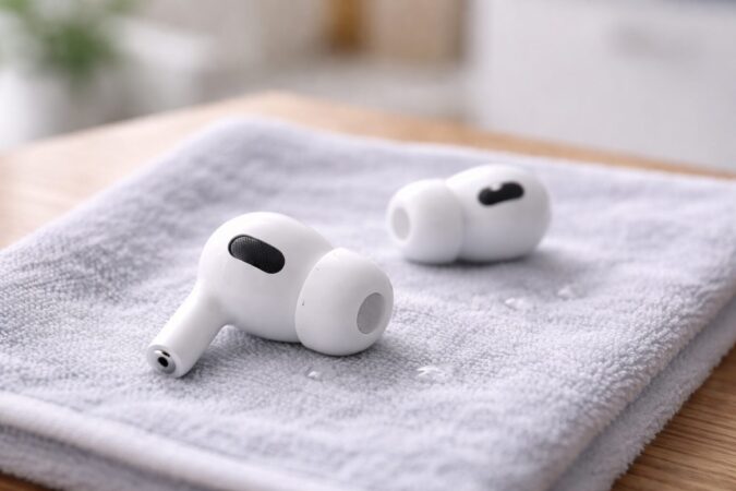 水濡れ後に異音が出るカナル型ワイヤレスイヤホンの点検イメージ