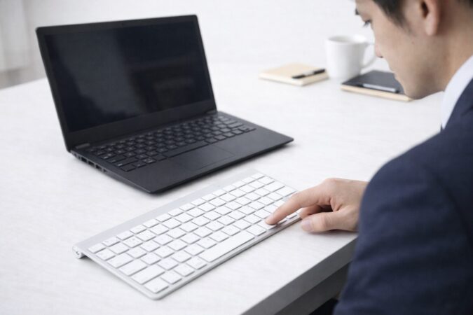 Magic KeyboardのTouch IDがWindowsでは実用機能になりにくいことを示すイメージ