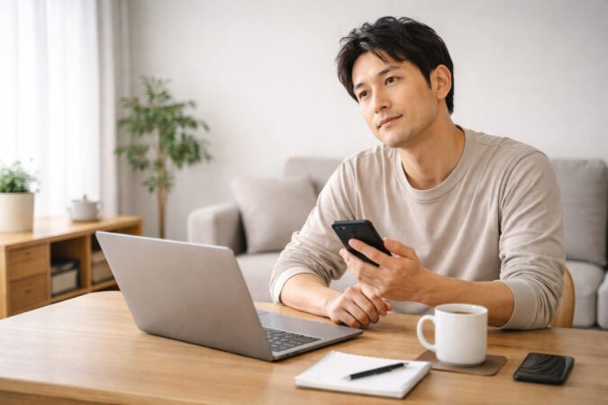 OneDriveの自動同期が不要な人をイメージしたシンプルなパソコン利用風景