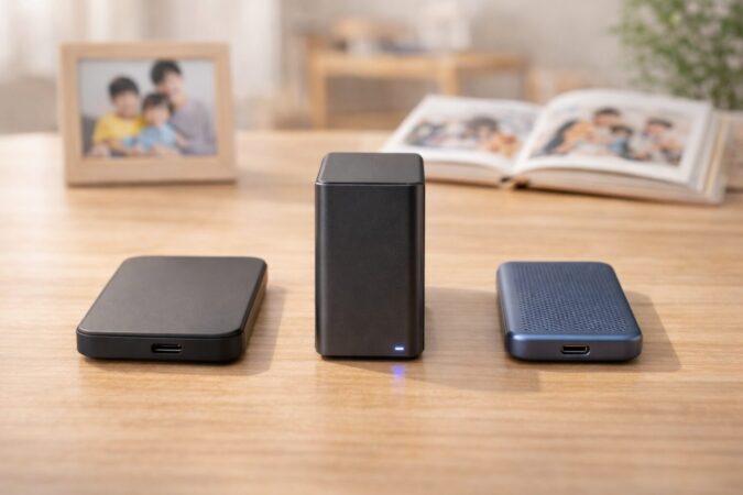 おもいでばこ向けおすすめ3製品の外付けストレージ比較イメージ