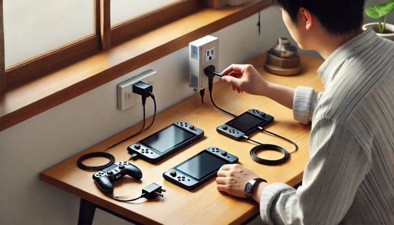 直接コンセント接続と配線確認で、まるごと転送が進まない原因を切り分ける日本人ユーザーの様子