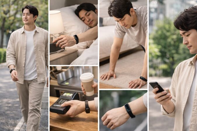 Fitbit Charge 6で健康管理と日常の便利機能を使う生活イメージ