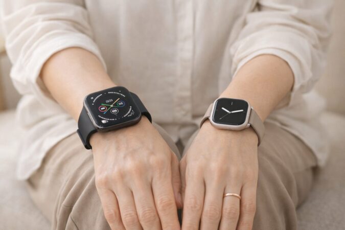 スマートウォッチがおばさん見えする要因を比較で示す手元イメージ