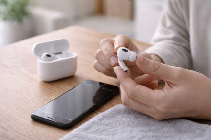 キーン音が出るときに左右差や状態を確認しているイメージ