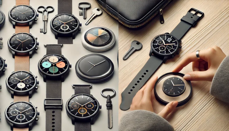 スマートウォッチ本体と保護ケースを並べた傷防止アクセサリーの検討イメージ