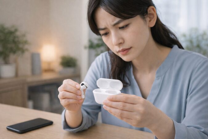 AirPodsのバッテリー交換条件を検討するイメージ
