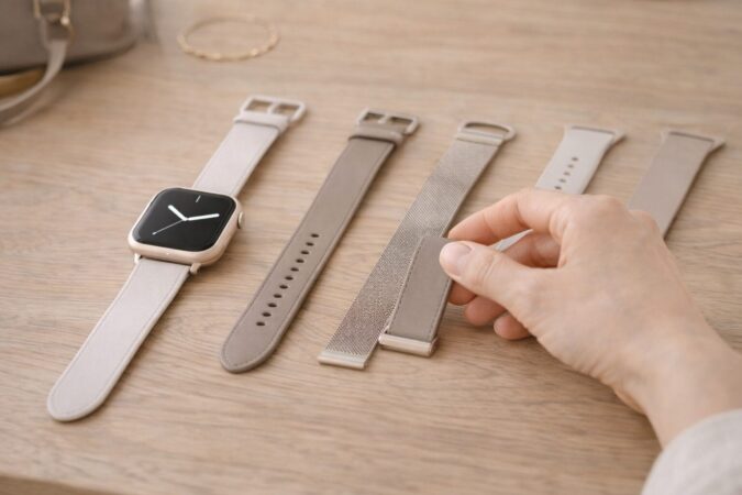 スマートウォッチの印象を変えるバンド選びの比較イメージ