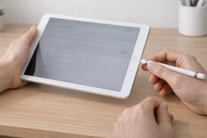 Apple Pencil第1世代のペアリング不良に対処している様子