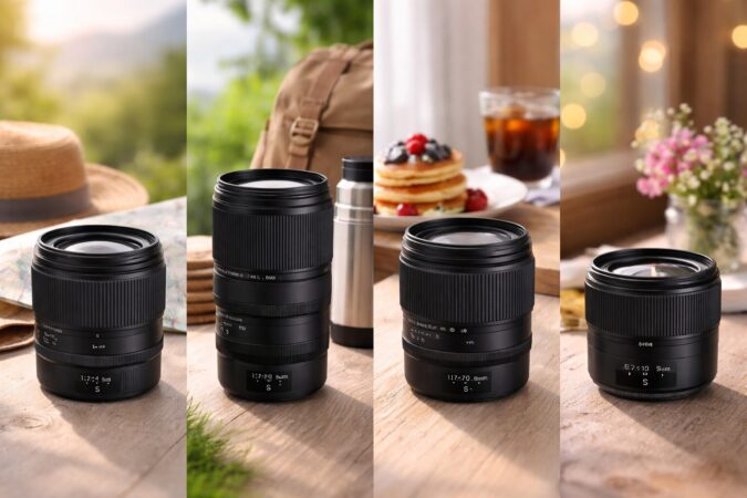 ニコンZ5IIで目的別に選びたいおすすめレンズを表現したレンズ集合イメージ