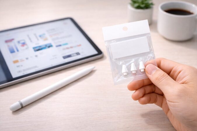 Apple Pencilの予備ペン先の購入先を検討するイメージ