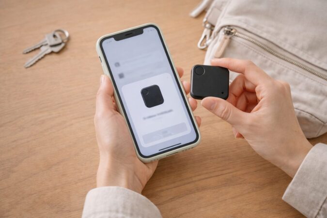 iPhoneで紛失防止タグを設定して使い始めるイメージ