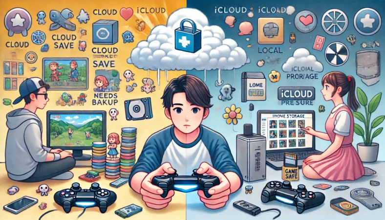 iPhone内の写真や動画をUSBメモリやポータブルSSDへ移し、iCloud容量負担を減らすイメージ