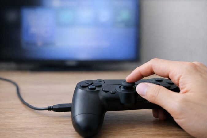 メニュー画面での勝手な入力を確認してドリフトか接続不安定かを見分けるイメージ